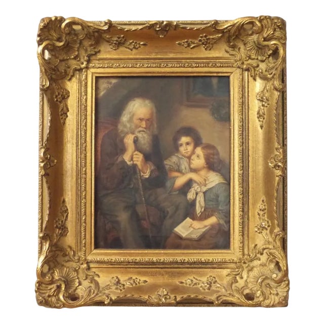 Biedermeier Painting, 1846, Oil on Wood, Framed For Sale