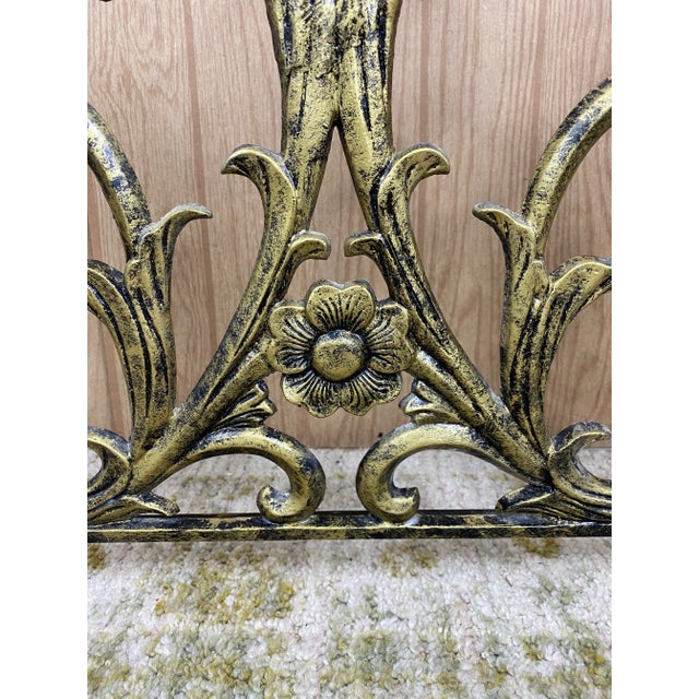 Victorian Cast Iron Filigree Fireplace Screen For Sale - Image 4 of 8