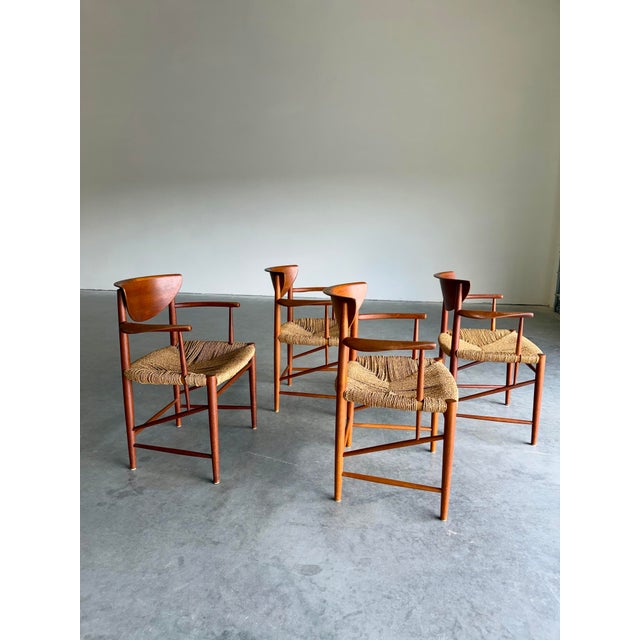 1950s Mid Century Danish Teak Dining Set Peter Hvidt and Orla Molgaard Nielsen for Soborg Mobelfabrik Attrb For Sale In Tampa - Image 6 of 11