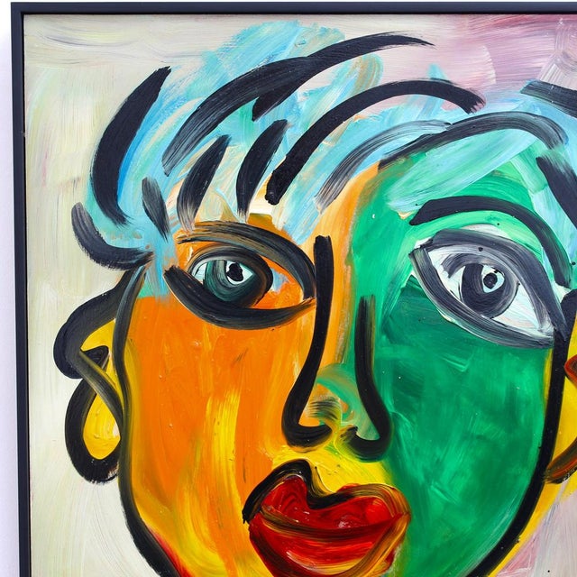Peter Robert Keil, Portrait of a Woman with Short Hair, 1983, Oil on Board For Sale - Image 10 of 17