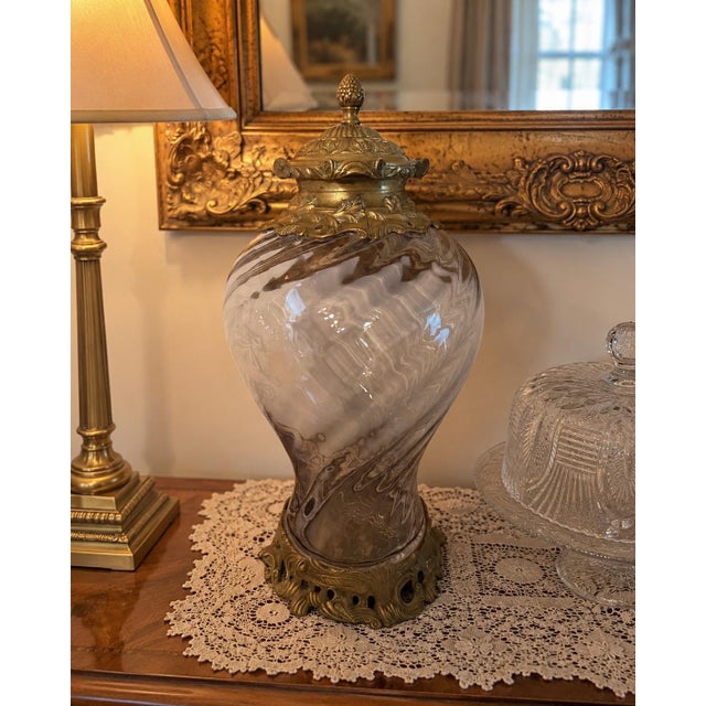 Striking vintage decorative ginger jar by Castilian, crafted in India and retaining its original “Castilian – Made in...