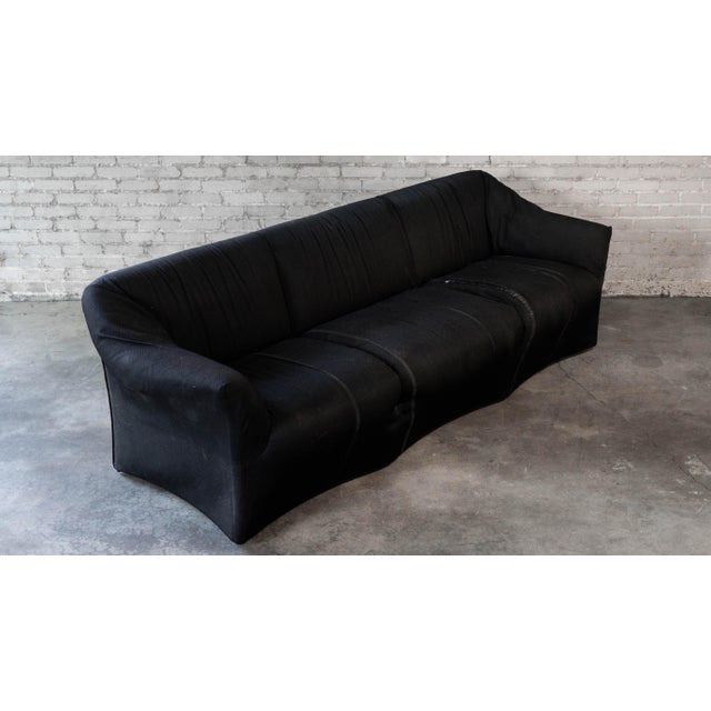 Black 1970s Mario Bellini 'Tentazione' Three-Seater Sofa for Cassina For Sale - Image 8 of 15