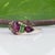 Metal 4.4Ct Purple Garnet Ring With Tsavorite Accents in Solid 14k Gold, 10x7.6mm For Sale - Image 7 of 9