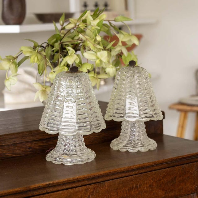 Italian 1940s Petite Murano Glass Lamp For Sale - Image 3 of 12