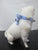 Ceramic Meissen Porcelain Pug Dog With Blue Collar & Gold Bells Figurine Statue For Sale - Image 7 of 10