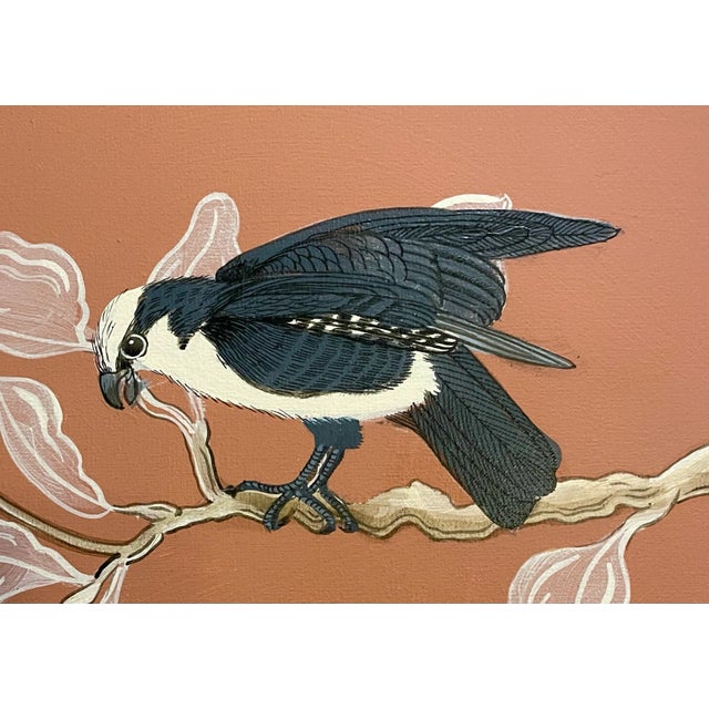 2020s "Eagle Opportunity" Eagle Hawk Falcon Chinoiserie Painting by Allison Cosmos For Sale - Image 5 of 7