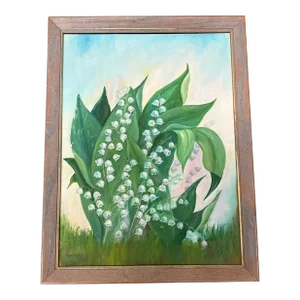 1970’s Original Rustic Lilly of the Valley Painting
