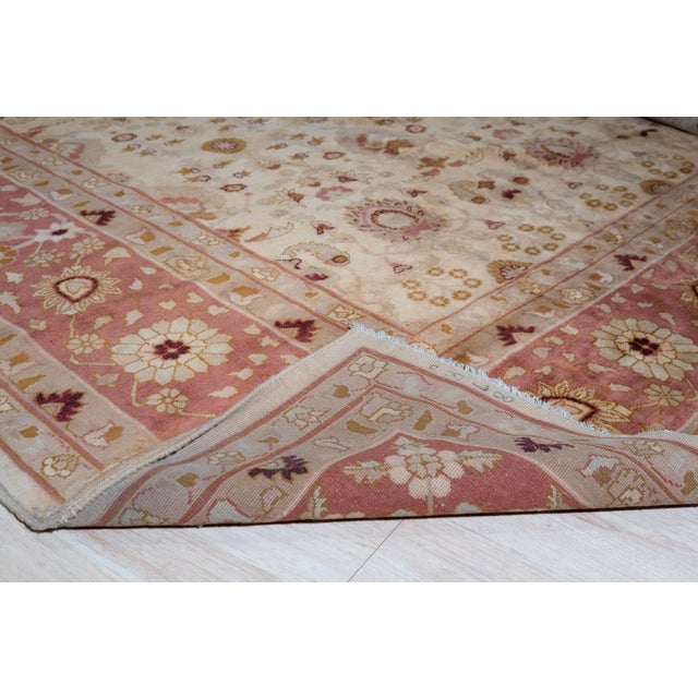 Talia Oriental Red Hand-Knotted Wool Rug Carpet, Elegant Allover Design For Sale In New York - Image 6 of 6