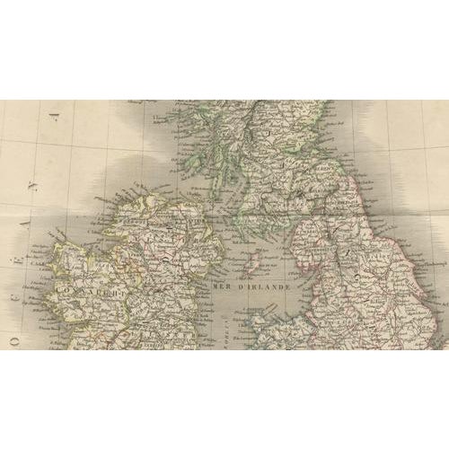 Mid 19th Century Antique Map of British Isles, England, Scotland & Ireland by Lapie, Paris, 1836 For Sale - Image 5 of 11