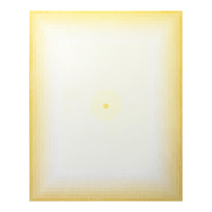 Contemporary Abstract Acrylic on Canvas "Mesmerism (Naples Yellow Light) 2" by Andy Harwood