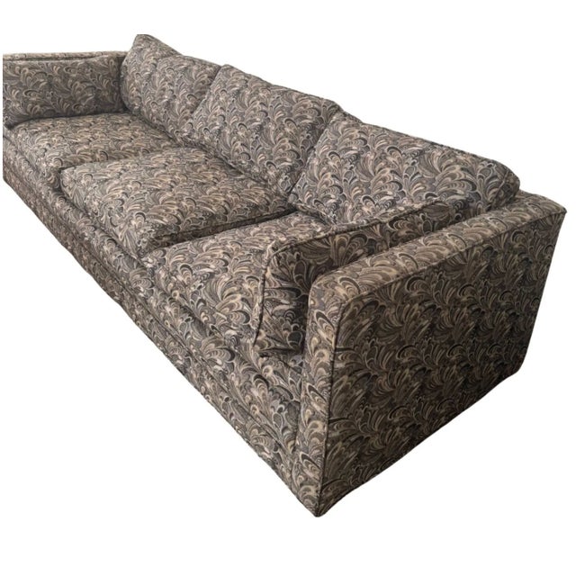 Textile Milo Baughman-Style Mid-Century Modern Sofa on Casters, 1970s For Sale - Image 7 of 7