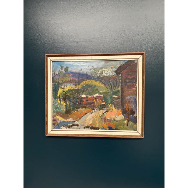 Kulo Green, Landskap, 1960s, Oil on Panel For Sale - Image 15 of 18