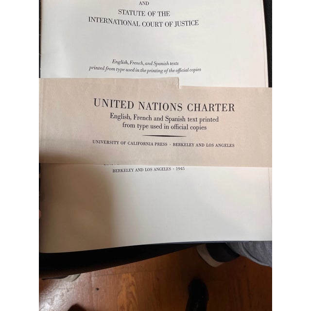 1945 UN Charter & International Court of Justice UC Press First Edition Book For Sale - Image 4 of 5