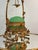 Antique French Opaline Casket Gilt Nest and Ivy Canopy Stand, Palais-Royal Taste, Uranium Glass For Sale - Image 4 of 18