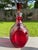 1930s Bohemian 10" Ruby Red Decanter Victorian Sterling Silver Overlay For Sale - Image 10 of 11