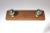 Vintage Italian Wall-Mounted Coat Hook/Rack in Aluminum and Walnut For Sale - Image 4 of 12