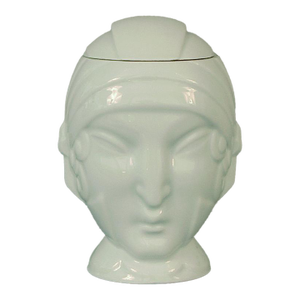1920s French Art Deco Porcelain Nightlight or Table Lamp, Figural Lady, Limoges Style