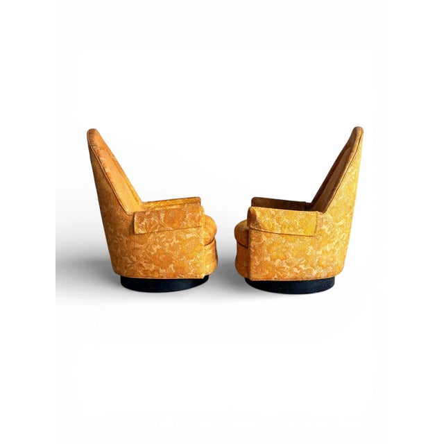 Pair of Selig Mid Century Modern Swivel Lounge Chairs, 1960s For Sale - Image 14 of 15