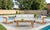 2020s Paradiso Outdoor Solid Teak Wood Sofa Set - Light Gray Fabric For Sale - Image 5 of 11