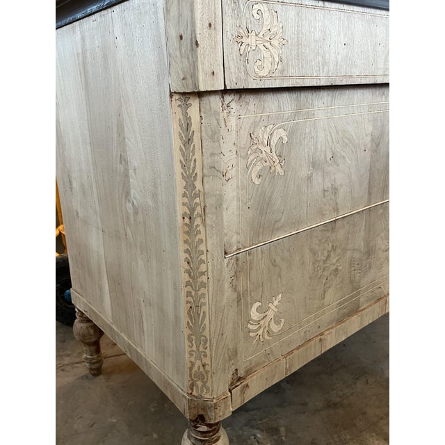 White 19th Century Carlo X Italian Bleached Walnut Chest of Drawers For Sale - Image 8 of 15