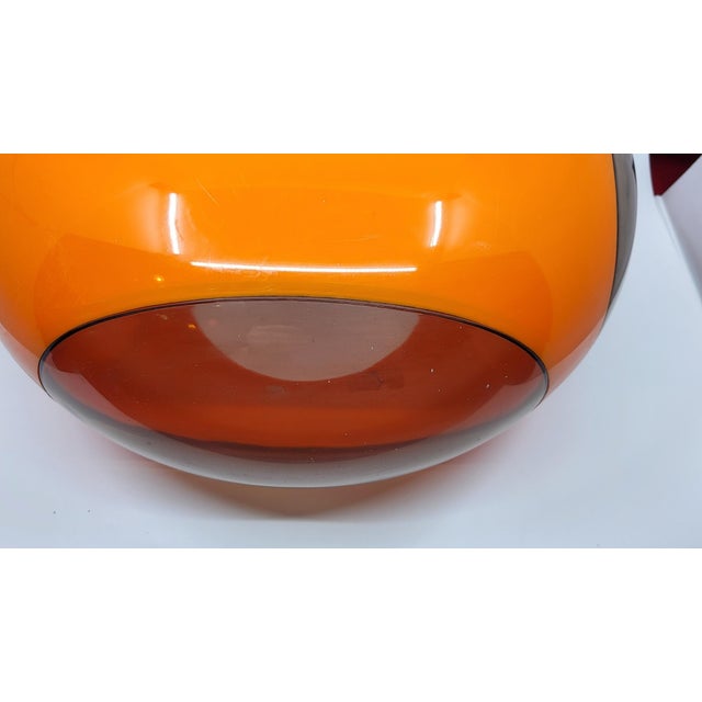 Space Age Orange Acrylic Glass UFO Lamp, 1970s For Sale - Image 10 of 17