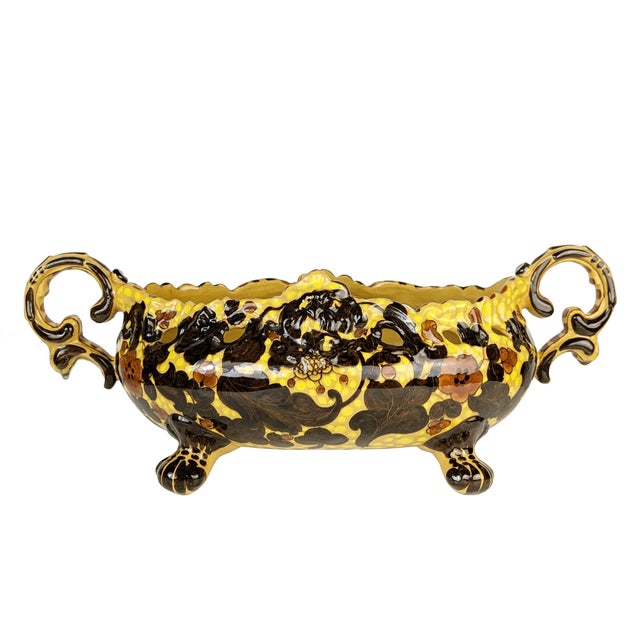 Large Italian Art Deco Ceramic Centerpiece by MGA Albisola, 1920s For Sale - Image 12 of 12