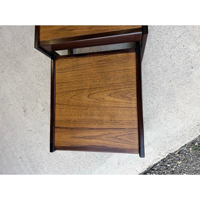 Mid-Century Modern Danish Nesting Tables, 1970s, Set of 3 For Sale - Image 15 of 18