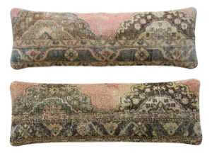 Bohemian Turkish Bedding Rug Pillow Cover 15'' X 47'' - Set of Two