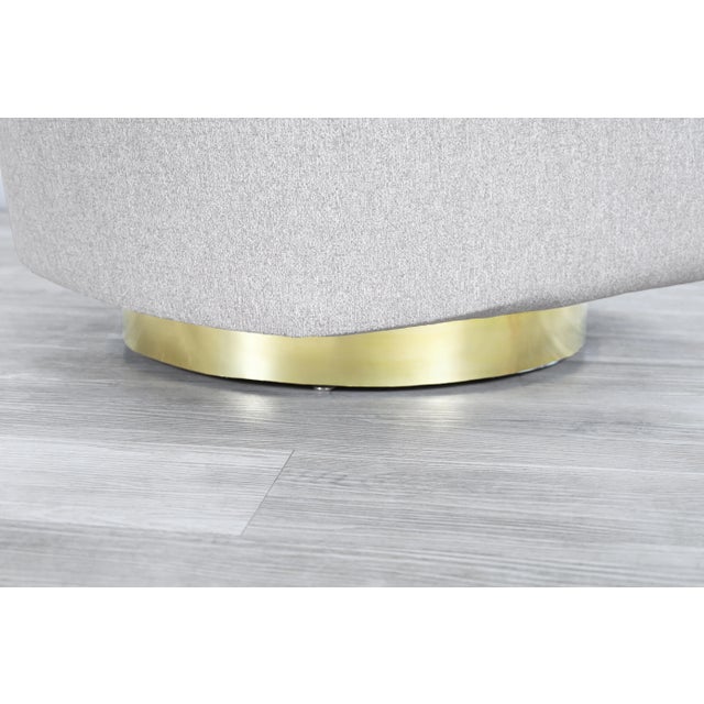 Mid-Century Modern Brass Swivel Lounge Chairs by Directional - A Pair For Sale - Image 11 of 11