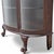 Vintage Oak Bow-Front Curved-Glass China Cabinet With Claw Feet For Sale - Image 9 of 18