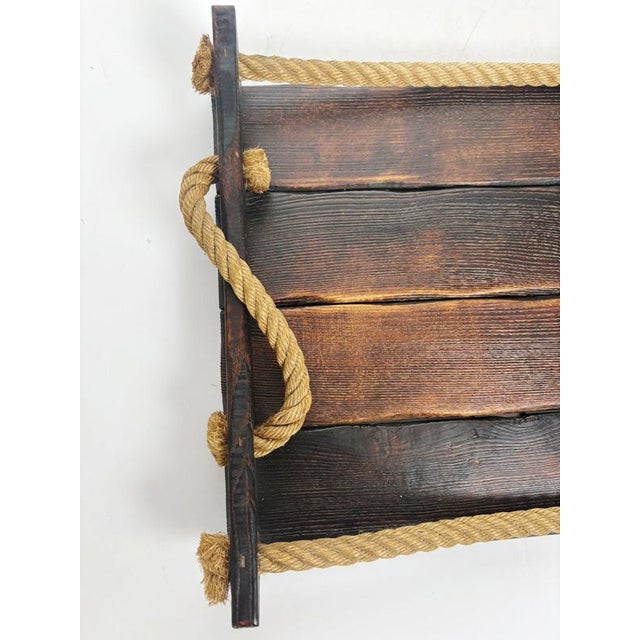 Wood and Rope Tray, France, 1990s For Sale - Image 10 of 13