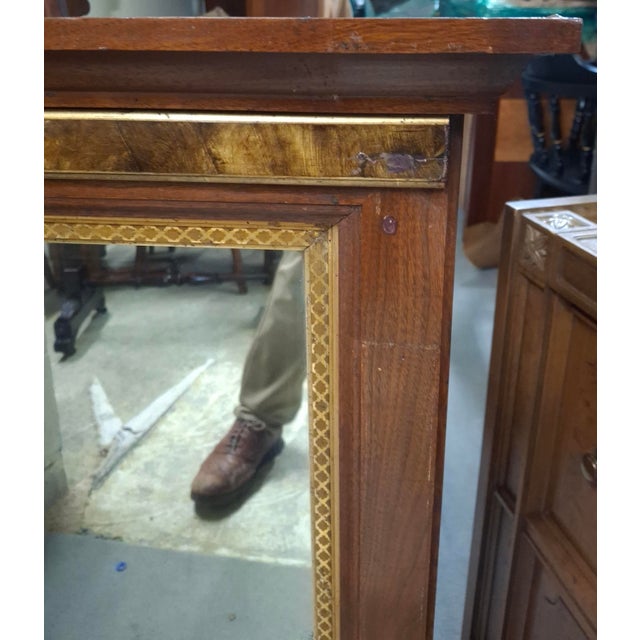 Victorian Aesthetic Movement Parcel Gilt and Stained Oak Mirror For Sale In Washington DC - Image 6 of 10