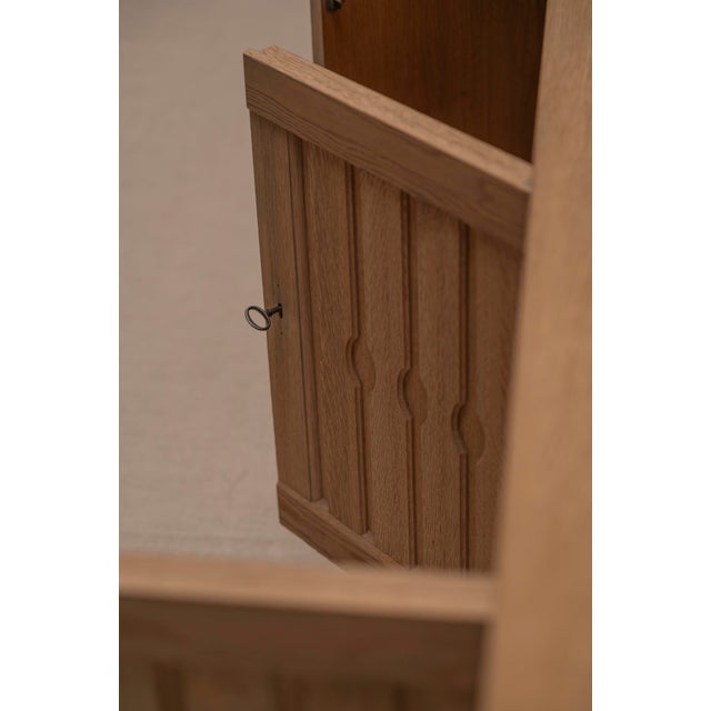 Brown Brutalist Architectural Oak Sideboard, 1970 For Sale - Image 8 of 18