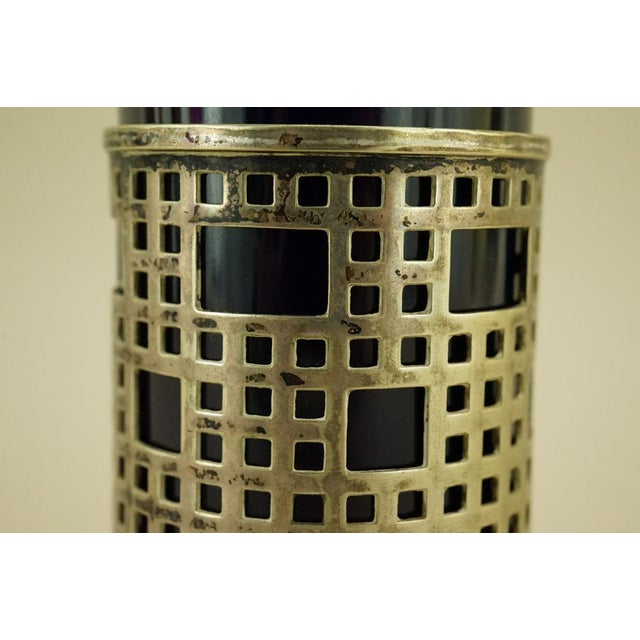 Art Deco Porcelain pen holder vase with silver metal stand EPS by Josef Hoffmann. Early 1900s - Austria For Sale - Image 14 of 18