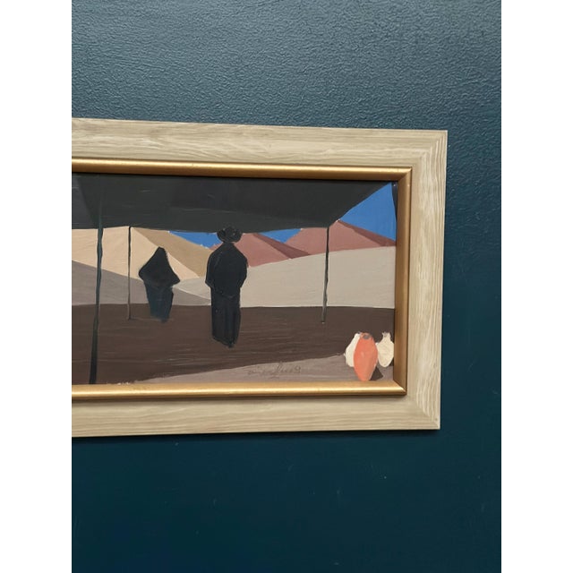Eric Andreas Ros, Desert Market, 1950s, Oil Painting on Canvas, Framed For Sale - Image 4 of 14