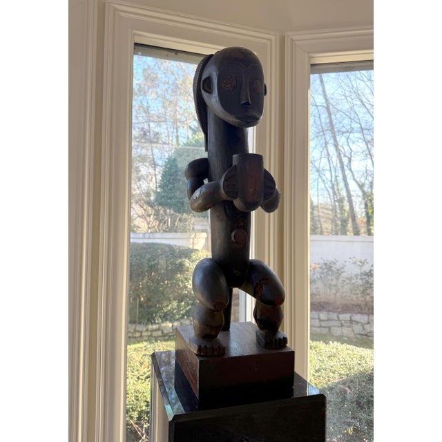 African Fang Reliquary Wood Figurative Statue Gabon For Sale - Image 10 of 16