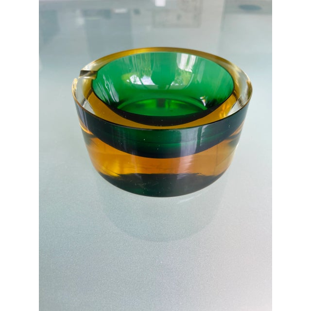 1970s Attr. To Seguso Sommerso Round Bowl/Ashtray For Sale - Image 4 of 13