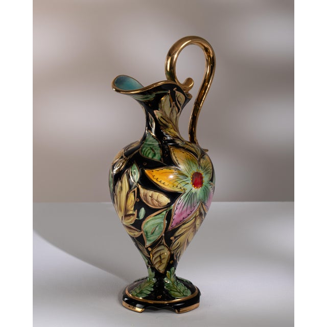 Mid 20th Century Mid 20th Century Belgium Green Ceramic Jar For Sale - Image 5 of 15