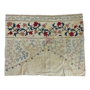 Vintage Silk Embroidery Suzani Textile