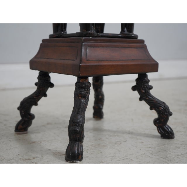 Pair of Maitland Smith Leather Wrapped Pedestal Stands For Sale In Philadelphia - Image 6 of 13