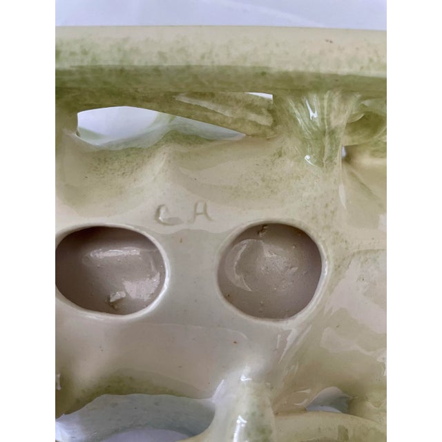 Vintage Ceramic Holly Leaf Sleigh For Sale - Image 6 of 6