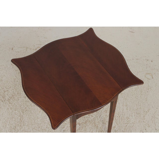 Pair of Baker Mahogany Pembroke Drop Side Tables For Sale - Image 11 of 15