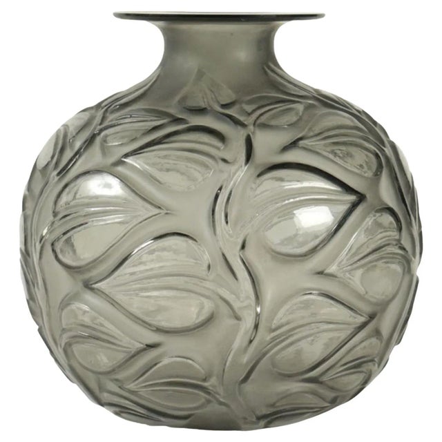 Gray Sophora Vase by Rene Lalique For Sale - Image 6 of 6