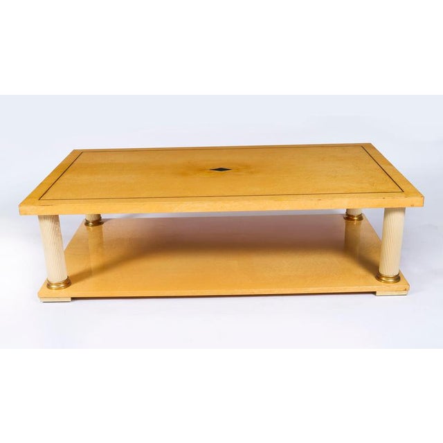 This is a fabulous high-quality birdseye maple coffee table purchased at great expense from Harrods, Knightsbridge, London...