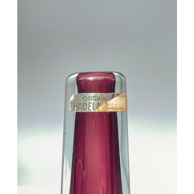 1950s 1950s Signed Willy Johansson Art Glass Bud Vase for Haveland Glassverk For Sale - Image 5 of 8