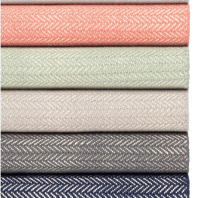 2020s Dash & Albert by Annie Selke Herringbone Dove Grey Woven Cotton Rug, 8' x 10' For Sale - Image 5 of 6