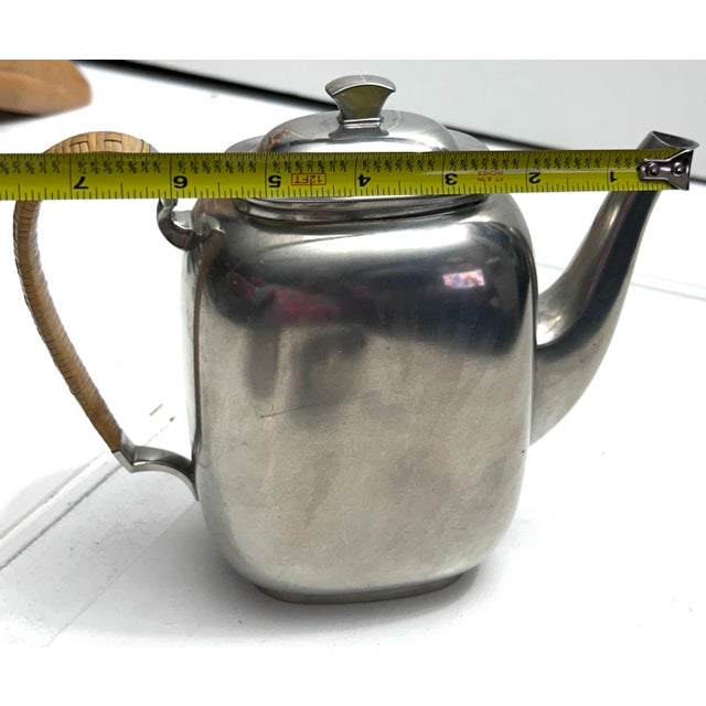 1930s 3 Pieces of Just Andersen Danish Pewter Tea Set - Set of 3 For Sale - Image 9 of 12