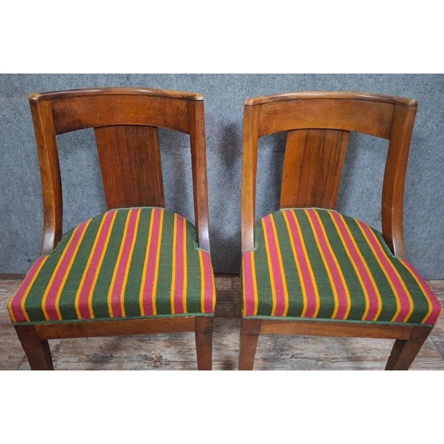 Set of Two Empire Period Chairs in Walnut, Set of 2 For Sale - Image 4 of 11