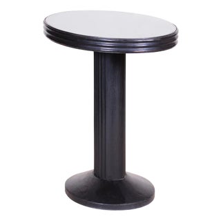Small Black Oval Coffee Table attributed to Otto Prutscher, 1890s For Sale