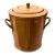 Early 20th Century Copper Lined Ice Bucket W. Lid & Wooden Trims For Sale